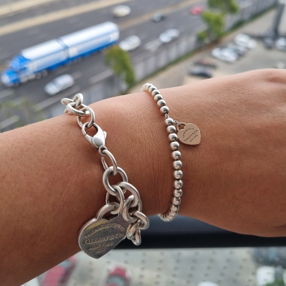 Tiffany & Co 925 Rubedo Mini Heart Bracelet - Picture 7 of 9